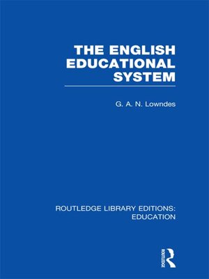 cover image of The English Educational System